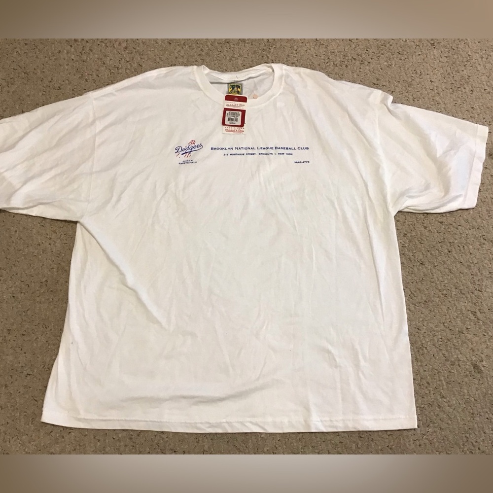 MITCHELL & NESS COOPERSTOWN COLLECTION NWT SZ 4X LA DODGERS GRAPHIC TEE SHIRT